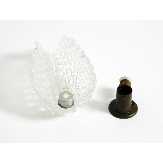 Italian Murano Glass Wall Lamp in the Shape of a Leaf from Barovier & Toso, 1960s For Sale - Image 12 of 14