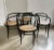 Beautiful set of 4 armchairs known as model 209 or the Wiener Stühl. Designed for Thonet around 1900. This set has brand...