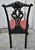 Antique Carved Mahogany Chippendale Style Side Chair in Distressed Black Finish For Sale - Image 9 of 12