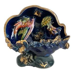 1950s French Vallauris Kitsch Ceramic Shell