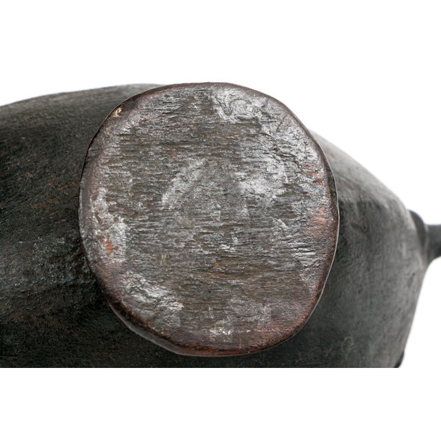 Antique African Oromo Carved Wood Vessel With Sculptural Handles For Sale In Portland, ME - Image 6 of 9