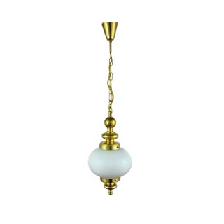 Art Deco Opaline Glass Chandelier For Sale