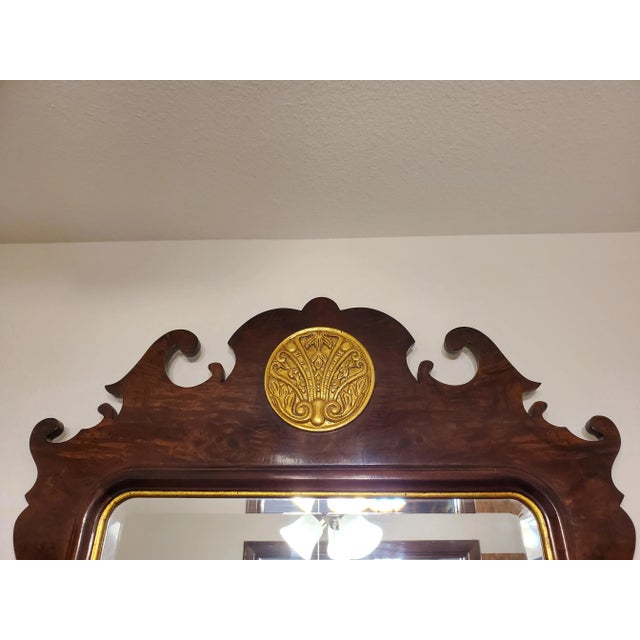 Brown Baker Historic Charleston Bachelor Chest and Mirror - Set of 2 for $900 For Sale - Image 8 of 9