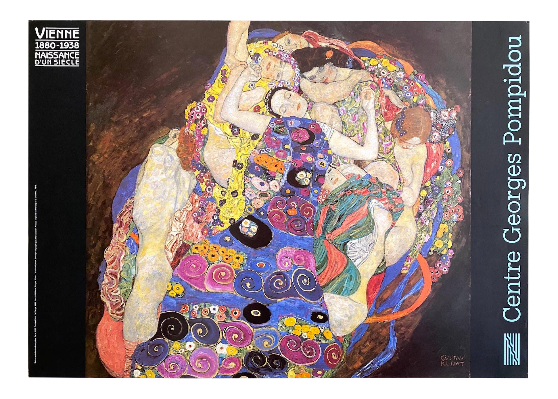 Gustav Klimt Vintage 1986 Lithograph Print Paris Museum