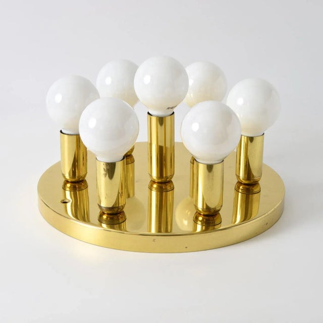 German Brass Ceiling Lamp from Solken Leuchten, 1970s For Sale - Image 10 of 10