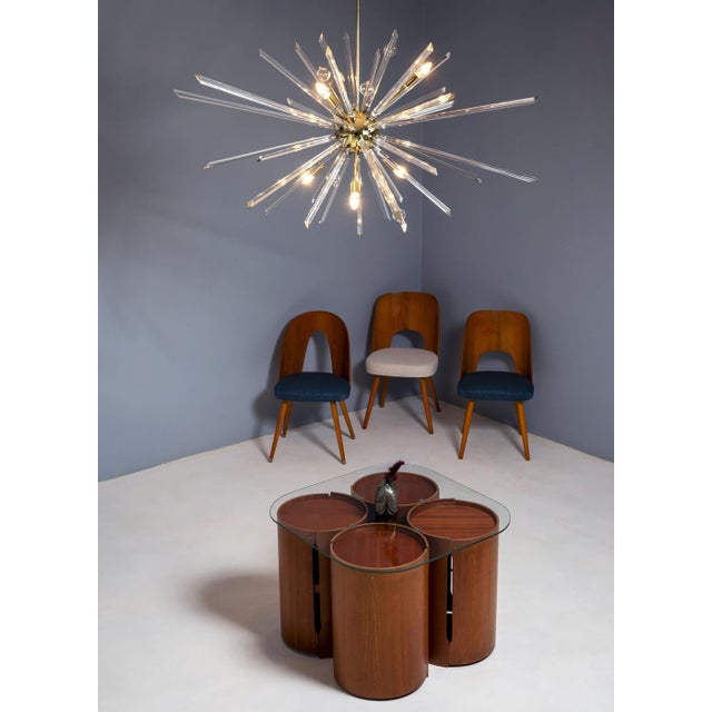 Brown Model 0635 Modular Coffee Table by Dřevotvar Nová Paka, 1977 For Sale - Image 8 of 9