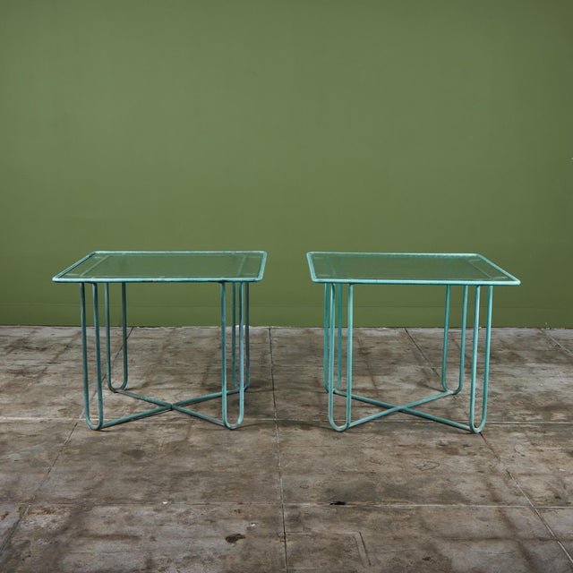 Walter Lamb Verdigris Square Bronze Patio Dining Table for Brown Jordan For Sale - Image 18 of 18