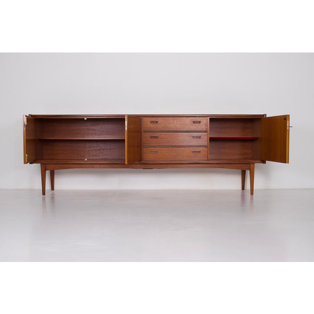 Mid-Century Modern Scandinavian Teak Sideboard with Three Doors, 1960s For Sale - Image 3 of 8
