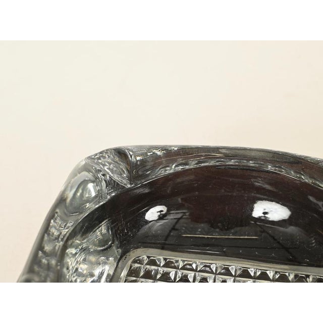 French Leather and Cut Crystal Ashtray attributed to Jacques Adnet, 1960s For Sale - Image 14 of 18