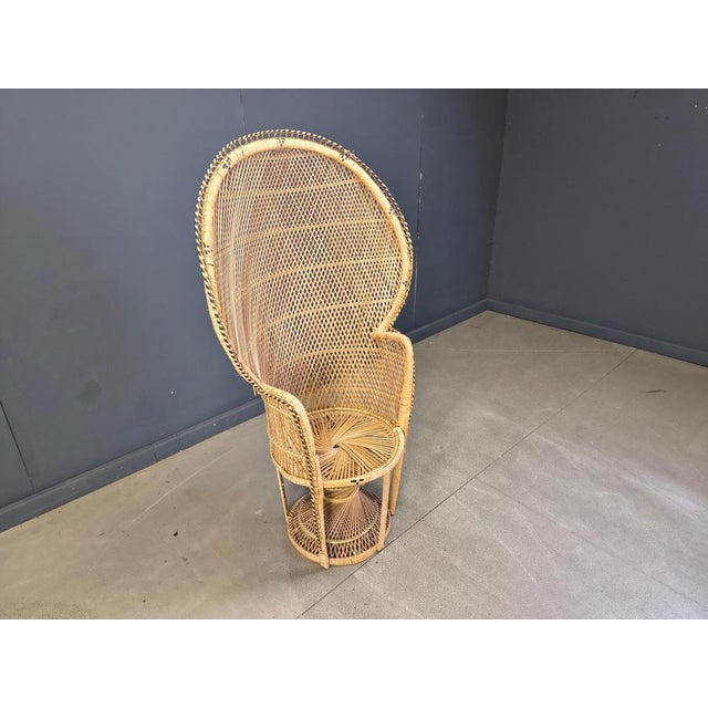 Vintage Wicker Peacock Chair, 1970s For Sale - Image 9 of 14