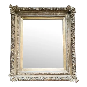 19th Century Shabby Chic Wabi Sabi Decorative Rustic Wall Mirror