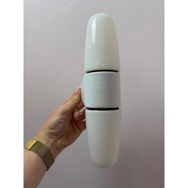 Glass White Model 6068 Wall Lamp by Wilhelm Wagenfeld for Lindner For Sale - Image 7 of 11
