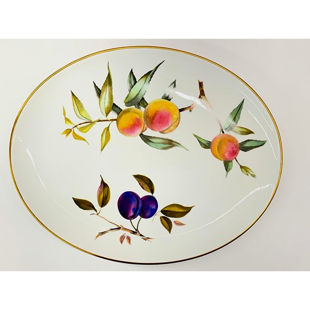 1960s Vintage New Old Stock New in Box Royal Worcester Oven to Tableware Evesham Gold Steak Plate - Signed For Sale - Image 5 of 8