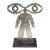Grisha Bruskin, Russian Judaica "Vision" Abstract Kabbalah Figure Steel Sculpture Grisha Bruskin, 1992 For Sale
