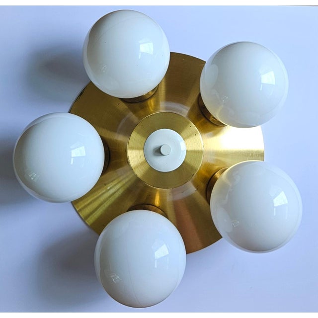 1970s Mid-Century Space Age Sputnik Flush Mount, 1970s For Sale - Image 5 of 17