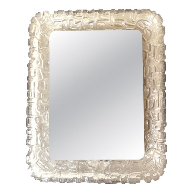 Large Six-Light Acrylic Wall Mirror from Erco, Germany, 1970s For Sale