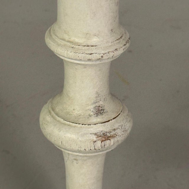 Gustavian, Swedish Dining Table, Gray Paint Distressed, Sweden, 1970s For Sale - Image 15 of 17