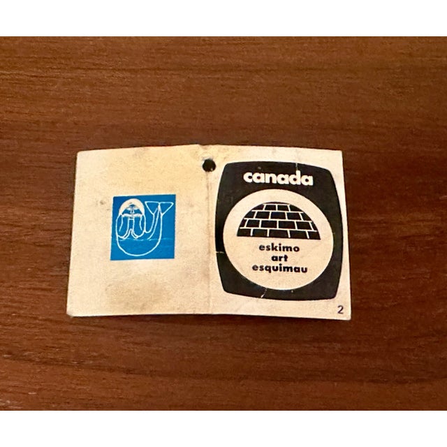 Black Vintage Signed Jimmy Arnamissak Inuit Seal Carving For Sale - Image 8 of 10