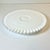Farmhouse 1950s Vintage Americana Farmhouse Boho Chic Fenton Silver Crest Milk Glass Ruffled Edge Low-Rise Cake Stand For Sale - Image 3 of 12