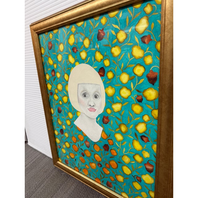 Sofia Bonati Lucia Art Nouveau Watercolor, Framed For Sale - Image 9 of 12