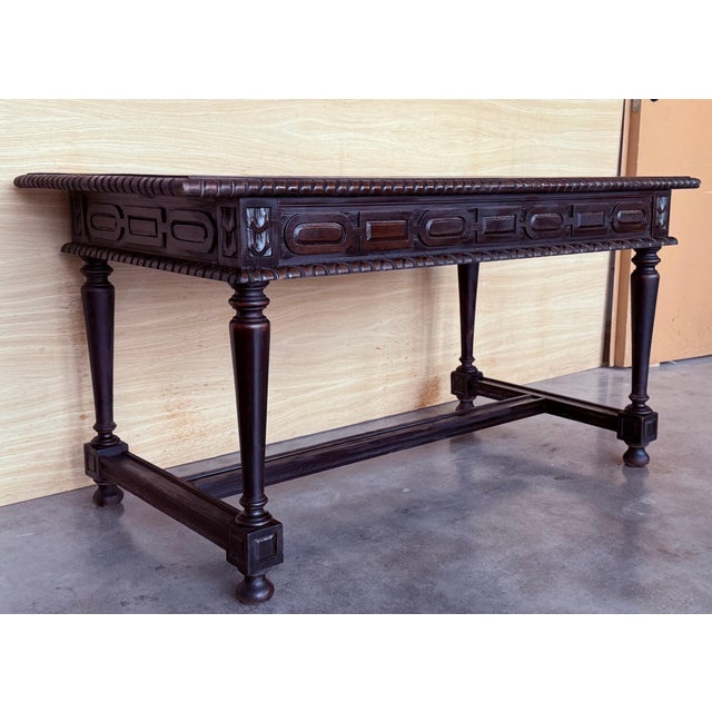 Late 18th Century Spanish Refectory Table or Farm Table with Three Drawers For Sale - Image 10 of 18