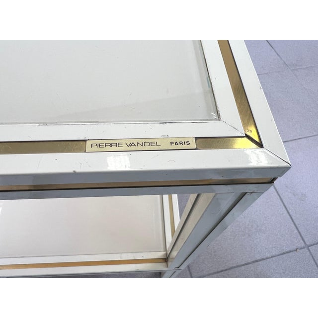 Metal White Side Tables by Pierre Vandel – A Pair For Sale - Image 7 of 11
