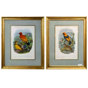 1920s Fine ly Framed Lithographs - a Pair
