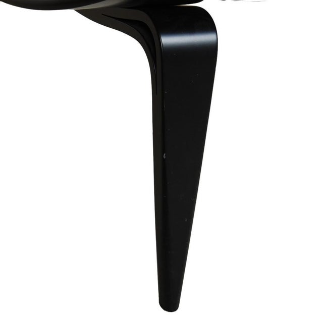 Vintage Black Shell Chair in Black Leather by Hans Wegner, 2000s For Sale - Image 4 of 18
