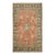 1940s Small Red Rust Field Formal Medallion Vintage Handknotted Qum Silk Rug For Sale