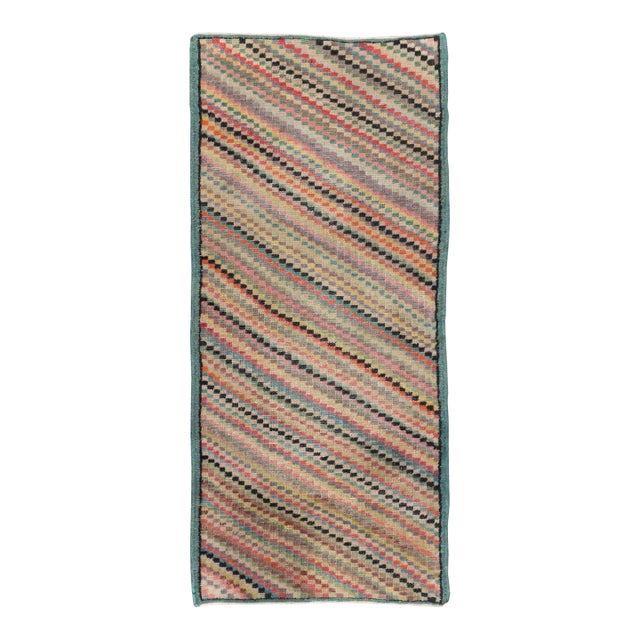 Galerie Shabab Collection Mid-20th Century Handmade Turkish Anatolian Throw Rug For Sale