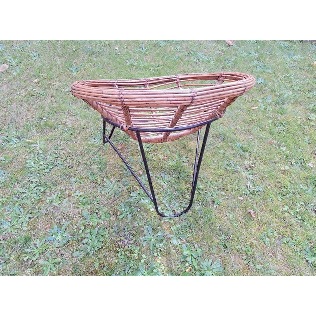 Mid-Century Bamboo and Iron Pod Chairs, 1960s, Set of 2 For Sale - Image 5 of 12