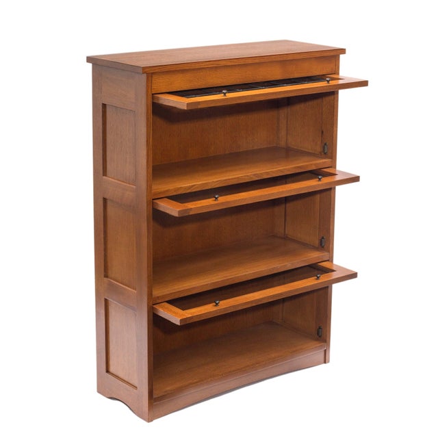 The Mission Craftsman Style Oak Barrister Bookcase - 3 Stack is a timeless piece, perfect for adding elegance and...