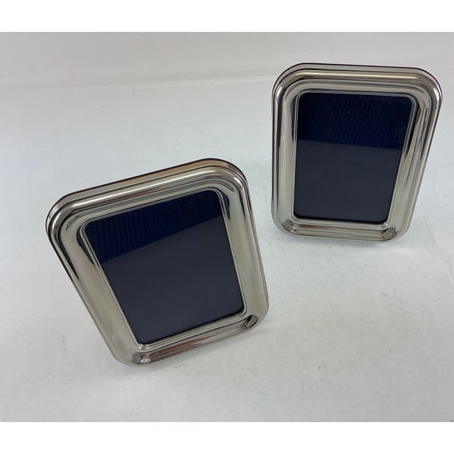Quality Tarnish-Proofed Silver Plated Photo Frame, Wide Plain For Sale In New York - Image 6 of 14