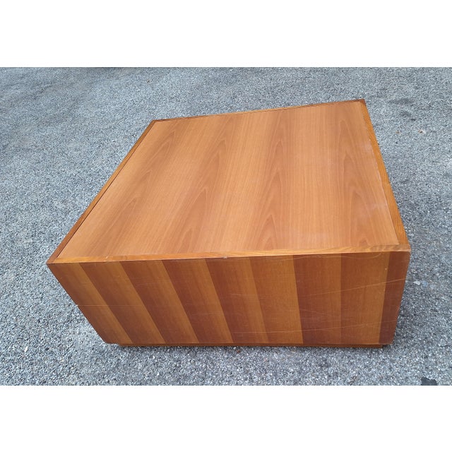 Coffee Table in Shaded National Walnut, 1980s For Sale - Image 6 of 7