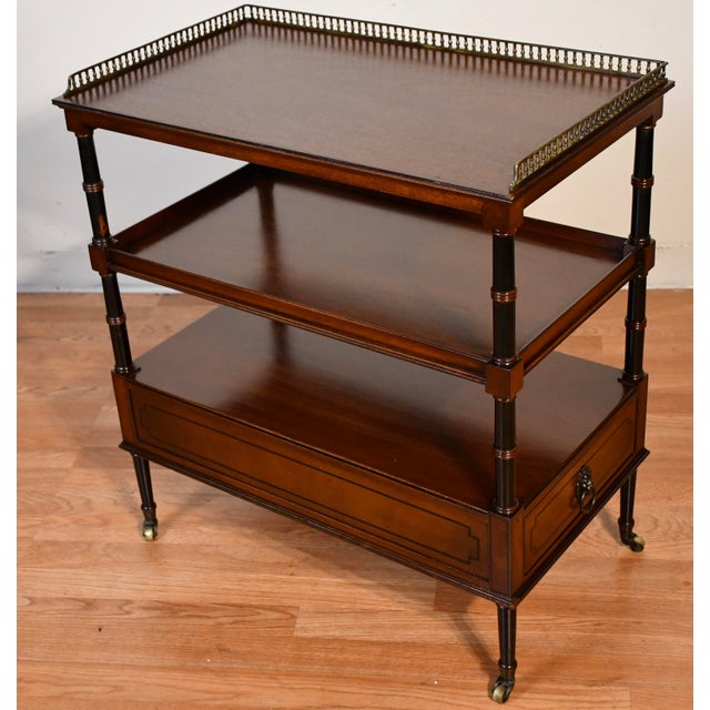 Brown 1930s Beacon Hill English Regency Mahogany Side Table / End Table For Sale - Image 8 of 15