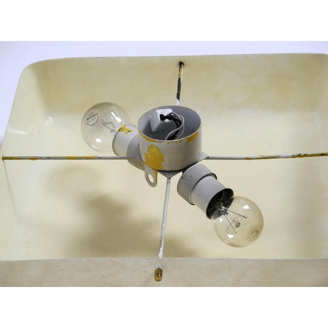 Mid-Century Modern Square Fiberglass Ceiling or Wall Lamp, 1950s For Sale - Image 17 of 18