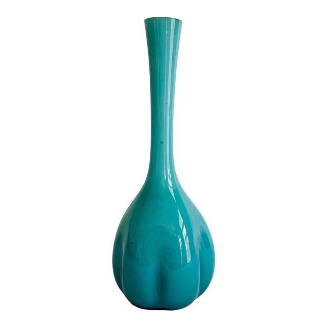 1960s Scandinavian Modern Elme Glasbruk Cased Glass Vase For Sale