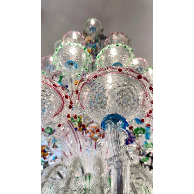 Murano Monumental Venetian Murano Style Rizzonico Chandelier – Handblown Multicolor Glass, 270 Cm Height For Sale - Image 4 of 7