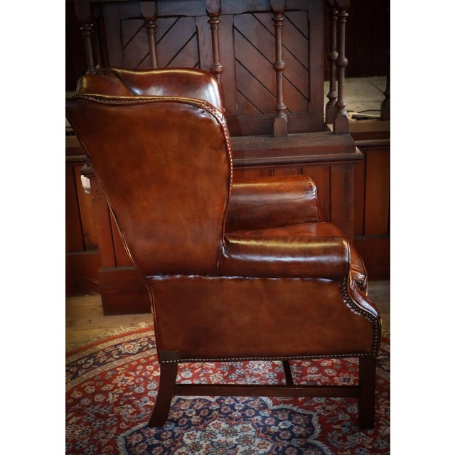 Halo Lincoln Club Lounge Chair in Cigar Leather from Timothy Oulton, 2010s For Sale - Image 6 of 18