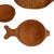 Nautical Vintage Coastal Hand Carved Wood Fish Serving Bowls Dishes Set of 3 For Sale - Image 3 of 5