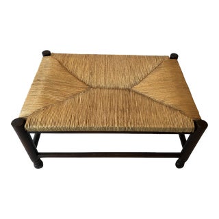 Mid 20th Century Ottoman Rush Seat Bench Footstool For Sale