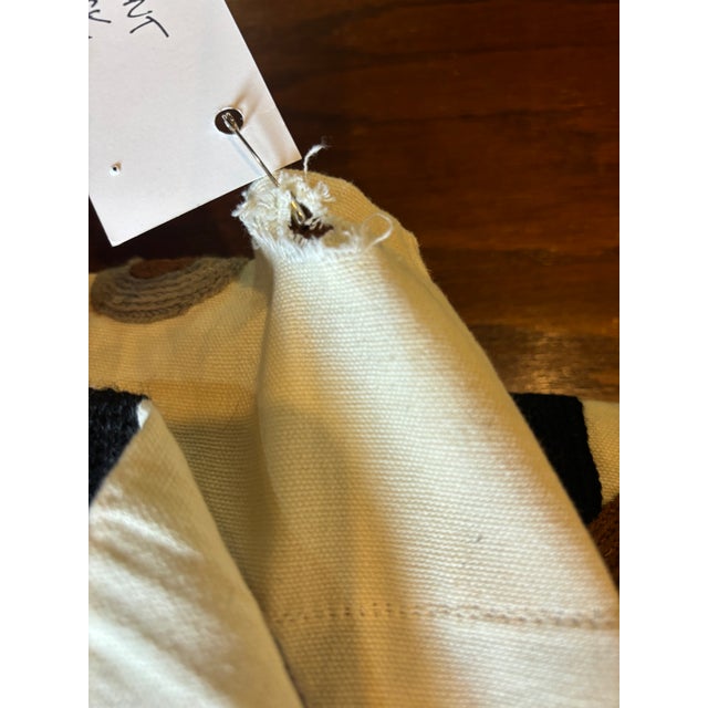 Mid 20th Century Clarence House Wool on Cotton Abstract Crewelwork For Sale - Image 5 of 7