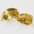 2000 - 2009 Ines de la Fressange Paris Jeweled Clip Earrings Gilt Metal Carved Leaf - 2 Pieces For Sale - Image 5 of 7