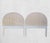 Vintage White Washed Oval Arched Braided Edge Wicker Coastal Regency Twin Size Headboards- a Pair For Sale In West Palm - Image 6 of 8