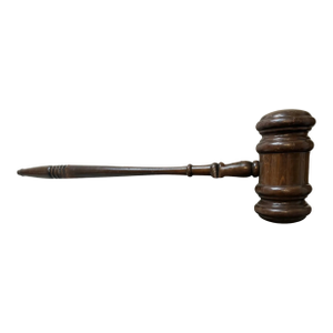 Huge Vintage Handmade Carved Turned Wooden Solid Wood Judge Auction Gavel Large