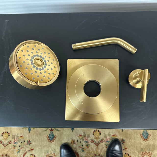 Hollywood Regency Kohler Castia by Studio McGee Shower Head, Set For Sale - Image 3 of 12