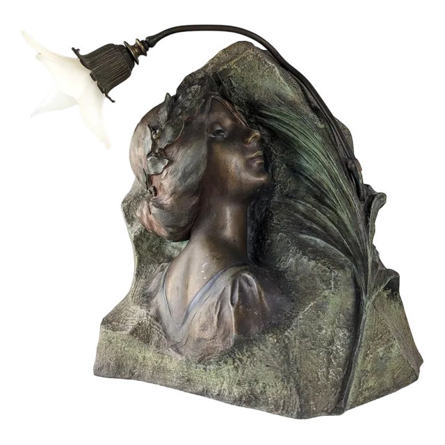 Art Nouveau Lamp by Julien Causse, 1900s For Sale