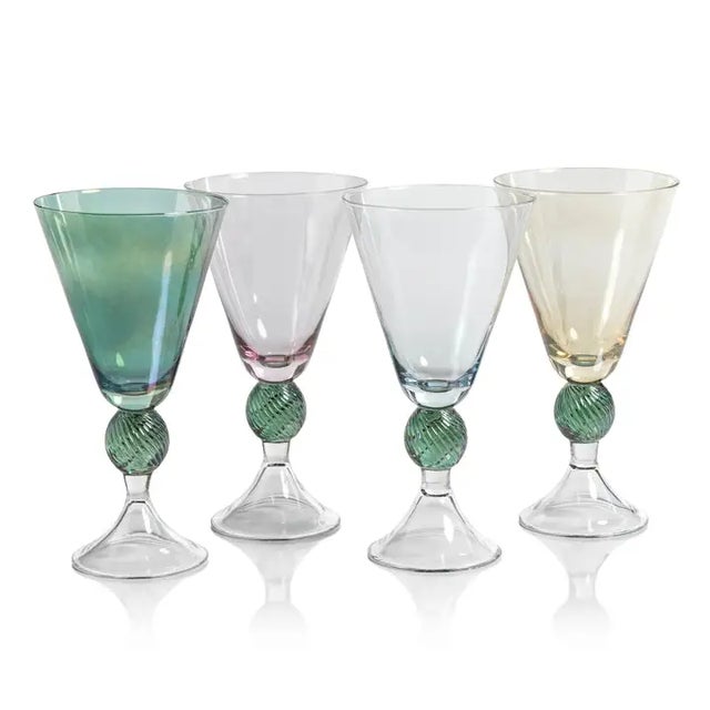 Modern Cassis Vintage Stem Glass- Light Amber, Set of 4 For Sale - Image 3 of 3