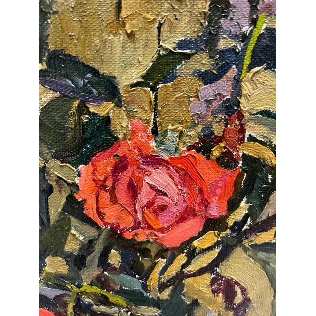 1960s Maya Kopitzeva, Red Roses, 1968, Oil For Sale - Image 5 of 8