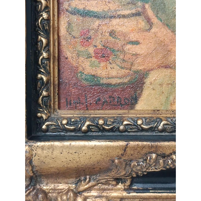 Michel Capron, Young Woman with a Bowl, 1950, Oil on Canvas, Framed For Sale - Image 6 of 10
